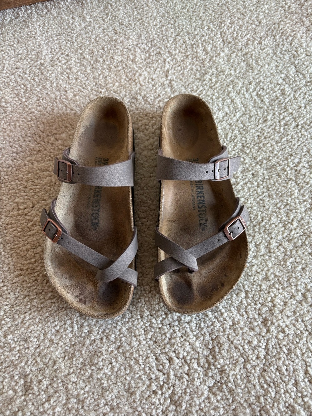 Birkenstock Brown Mayari Two-Strap Toe-Loop Sandals